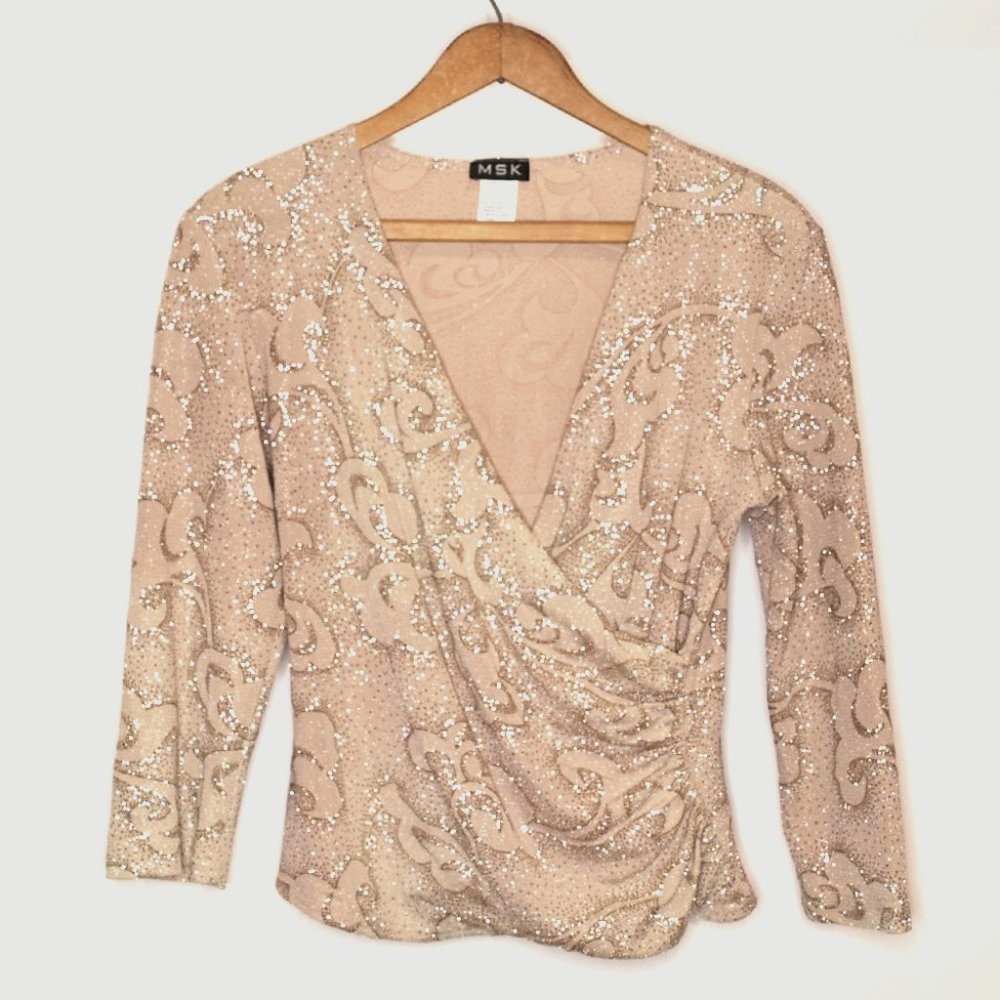 Formal – Champagne Sparkly Top